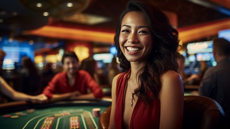 Live dealer studio with multiple table angles and multilingual dealer